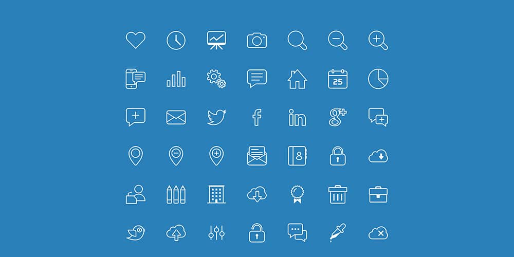 Useful Free Icon Fonts 19 Vector Line Icons Font