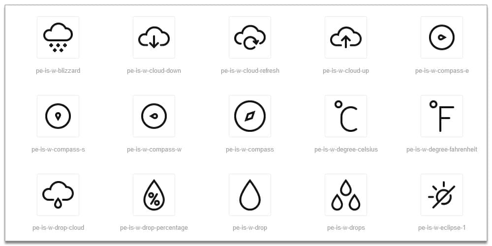 Best Free Line Icon Fonts 22 Weather Icons