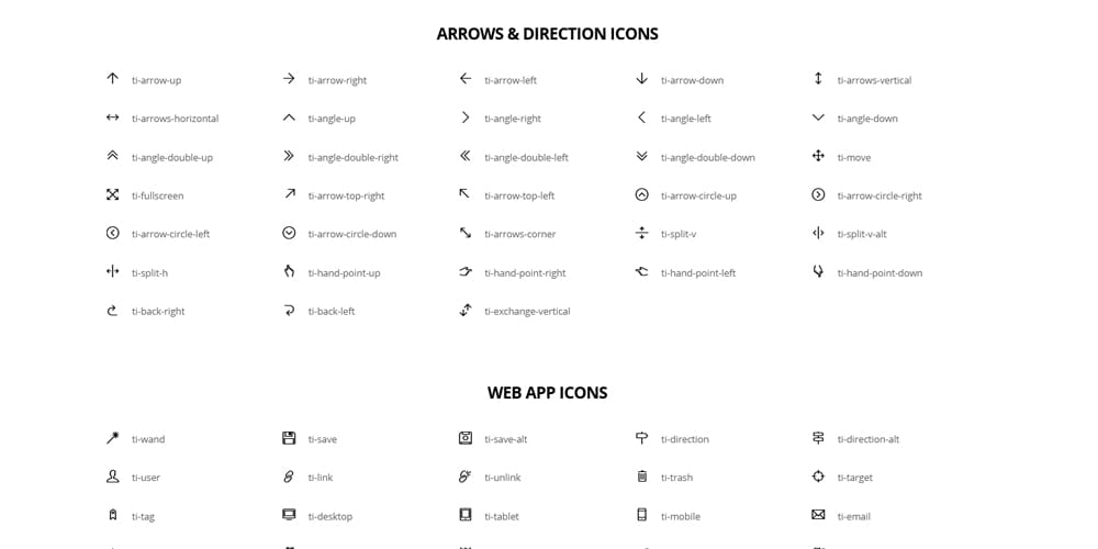 Useful Free Icon Fonts 68 themify icons
