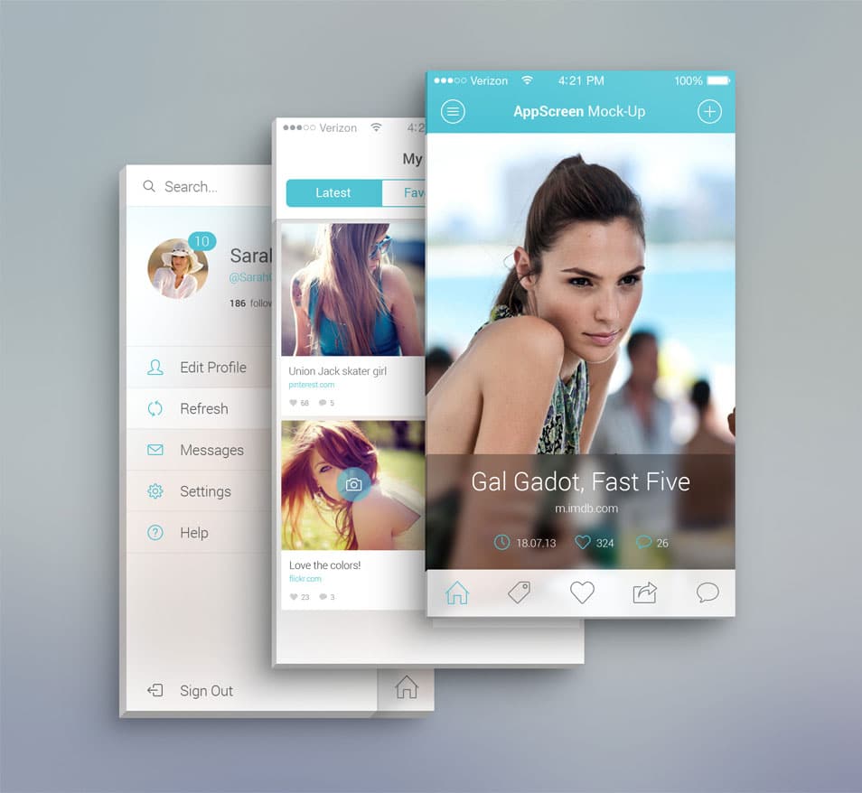 App Screen Front View MockUp