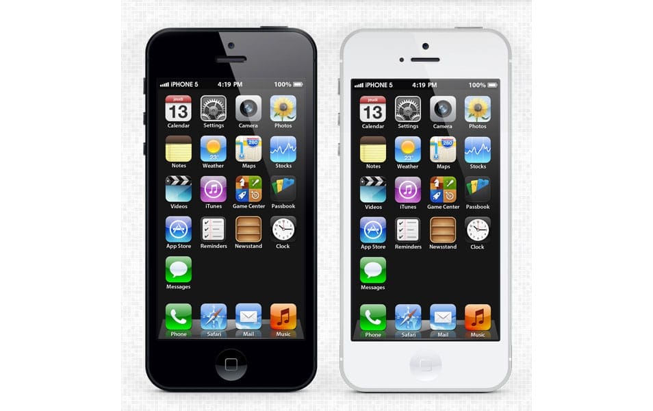 Apple iPhone 5 PSD