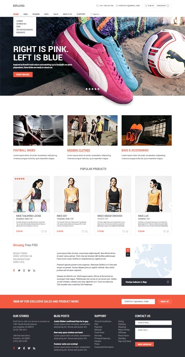 Latest Free Web Elements from June 2014 8 Biruang Free eCommerce PSD