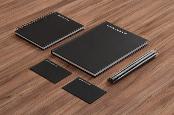 Latest Free Web Elements from June 2014 25 Black Paper on Wood Stationery MockUp
