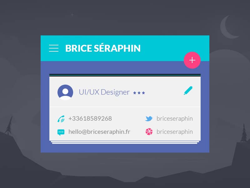 100 + Web Widget Designs PSD 15 Designer Card PSD