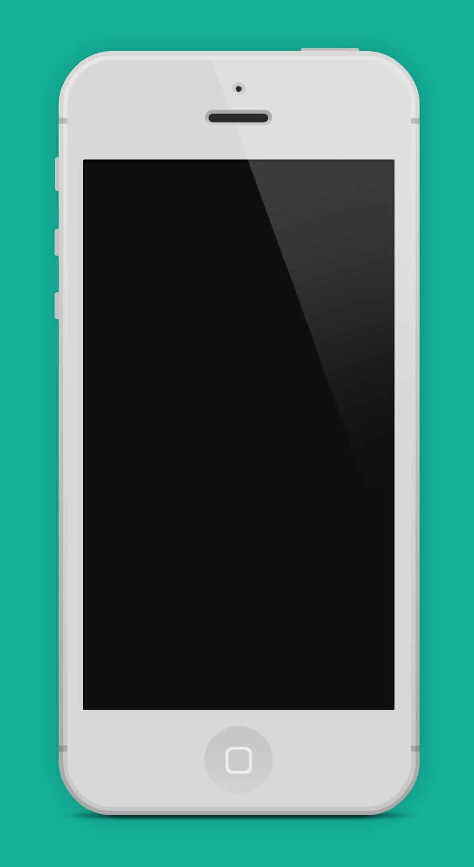 Flat iPhone 5 Black White PSD