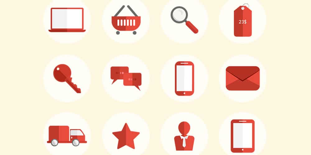 Latest Free Web Elements from June 2014 54 Free E-Commerce Pixel Perfect Flat Icons