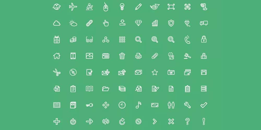 Latest Free Web Elements from June 2014 61 Free Universal Line Icons