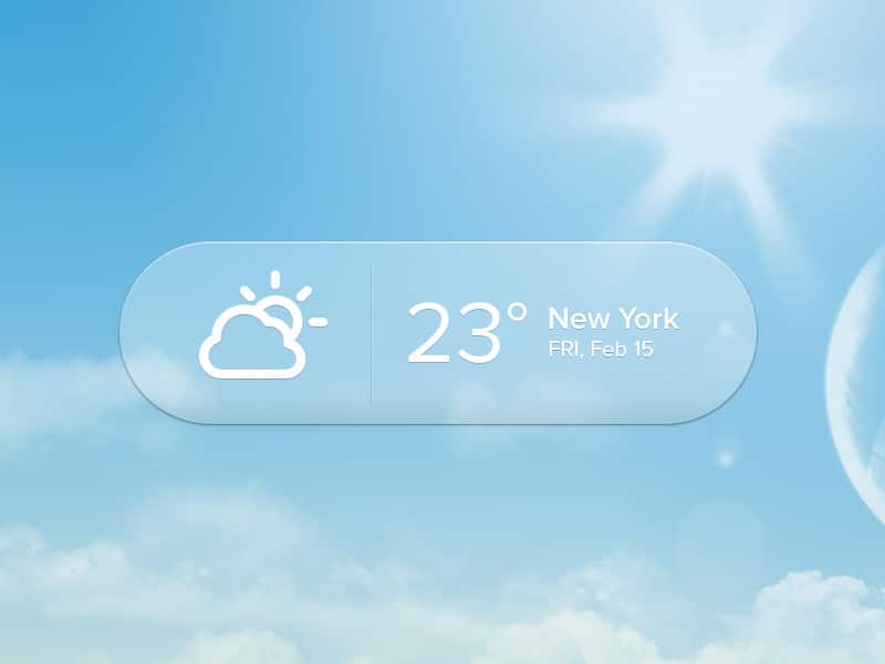100 + Web Widget Designs PSD 32 Free Weather Widget PSD