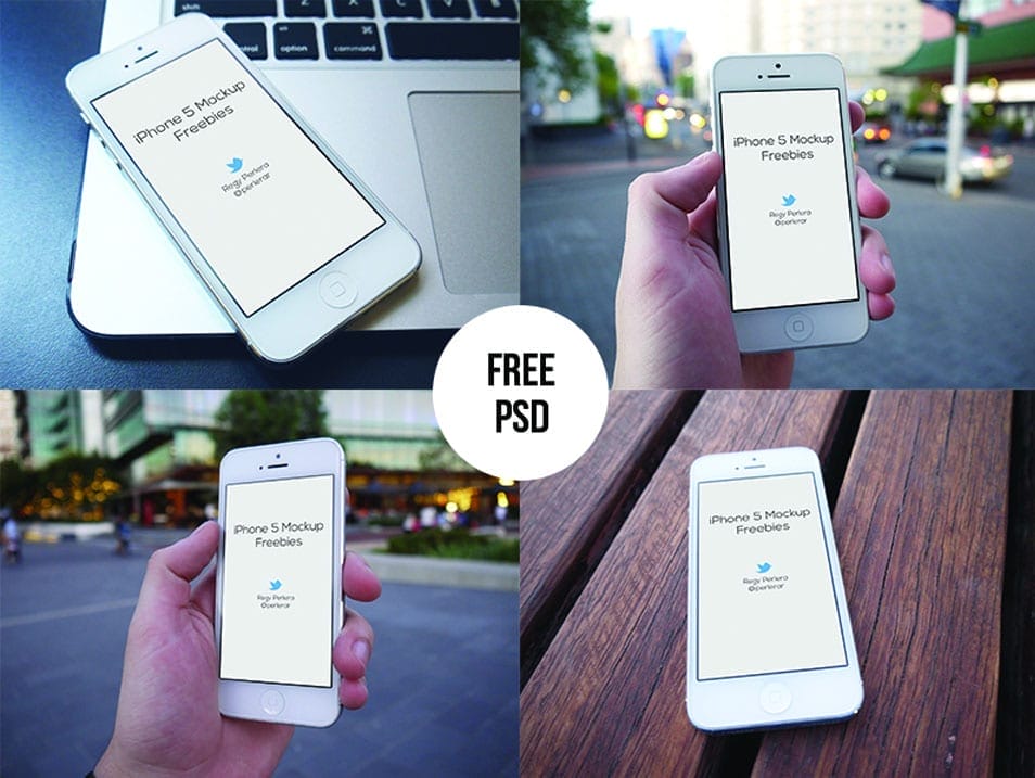 Free iPhone 5 Mockups PSD