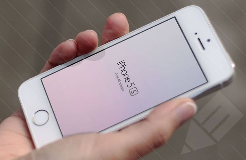 Free iPhone 5S In Hand Mockups