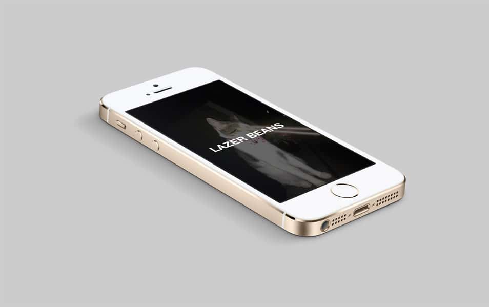 Gold iPhone 5S PSD