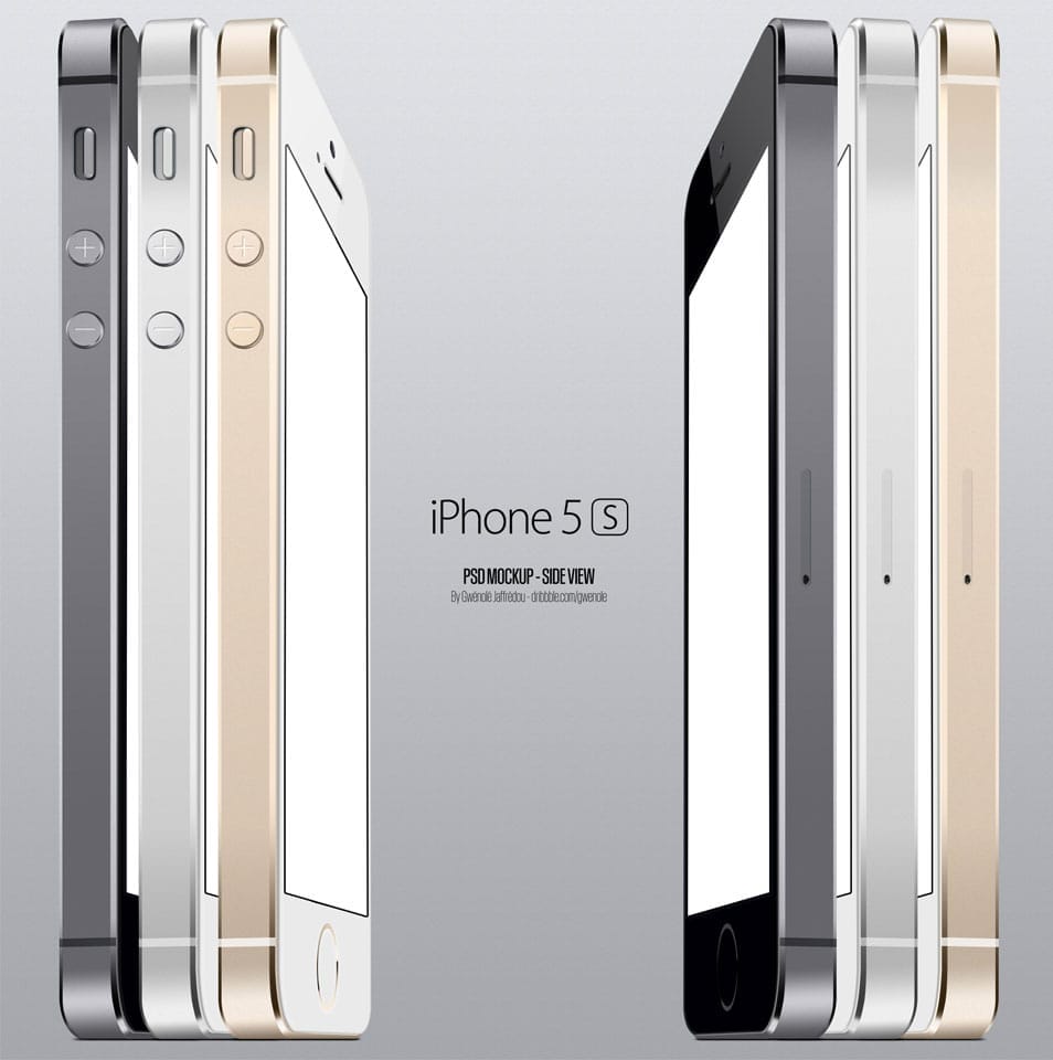 Iphone 5S Side View PSD