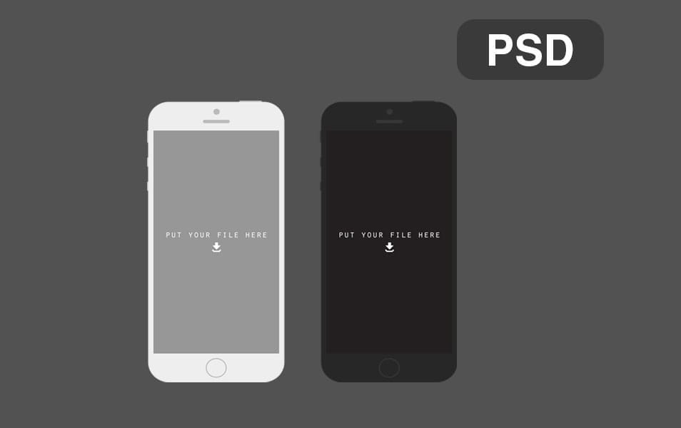 Iphone 5s Flat Mockup