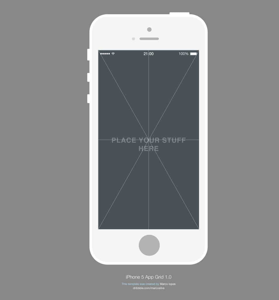 Iphone free psd grid