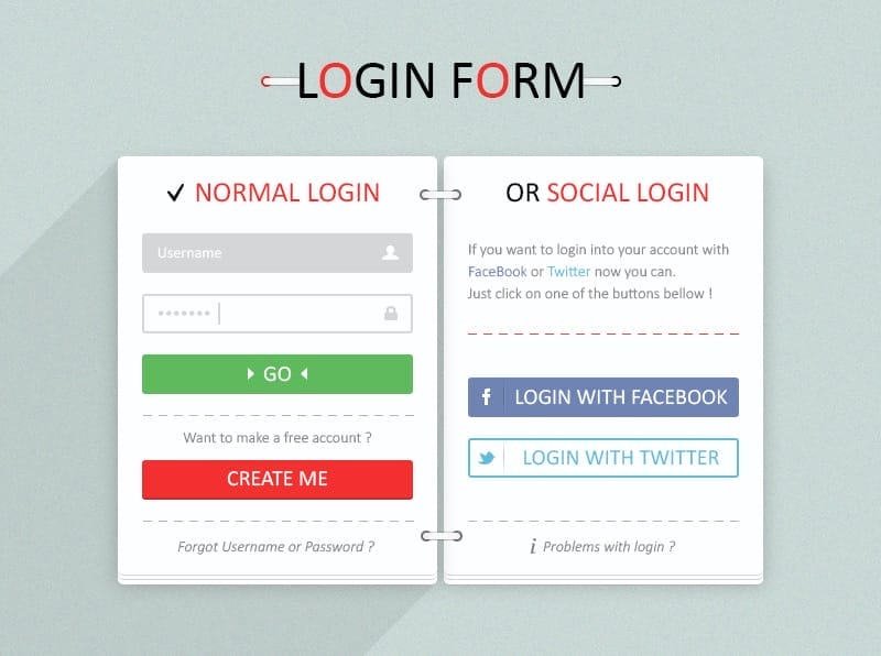 Latest Free Web Elements from June 2014 41 Login Form