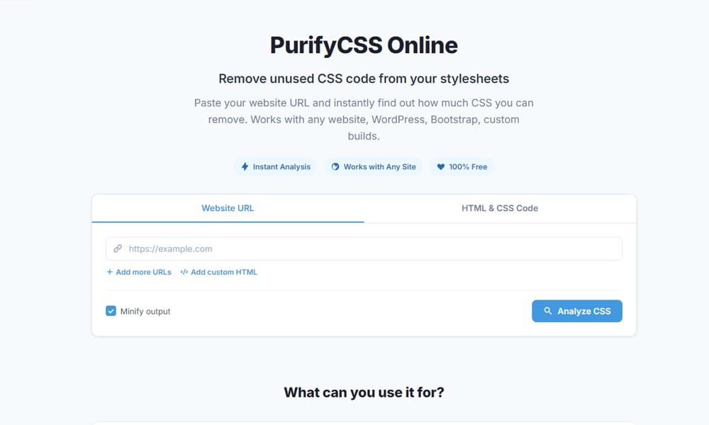 Ultimate CSS Resources (CSS Tools, Frameworks, Ebooks, Snippets..) 20 PurifyCSS Online