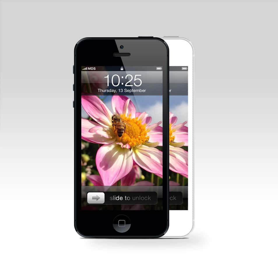 iPhone 5 Front View PSD Download