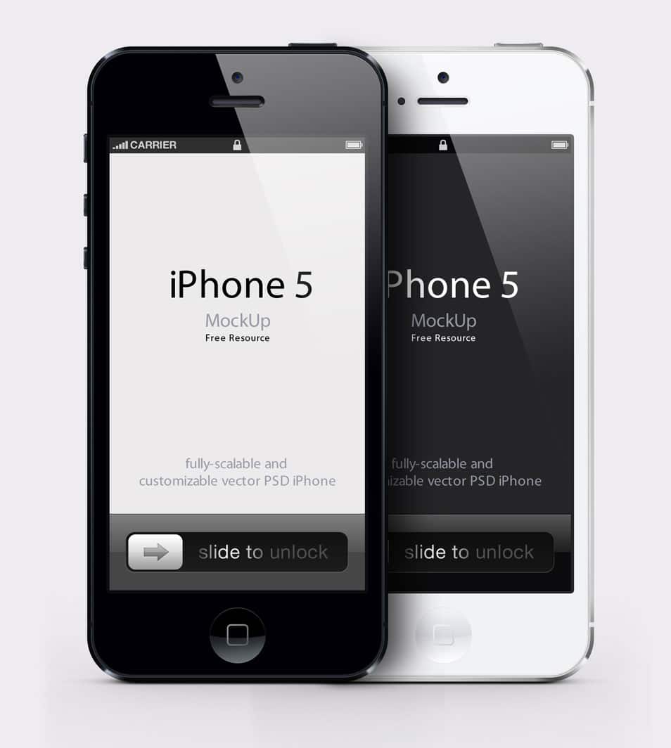 iPhone 5 Psd Vector Mockup