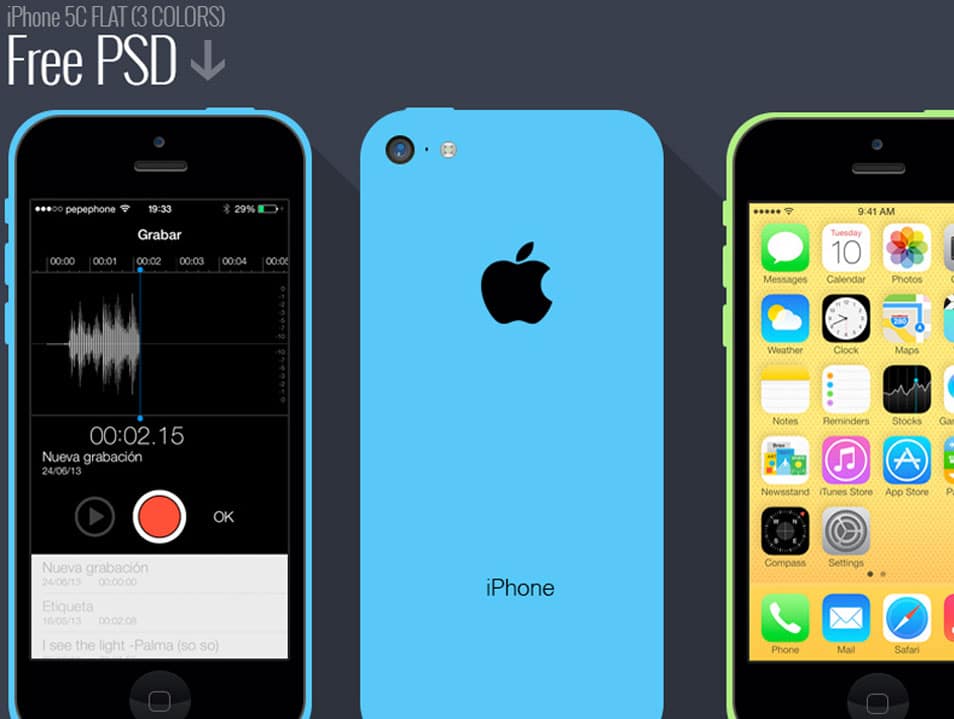 iPhone 5C Flat Design