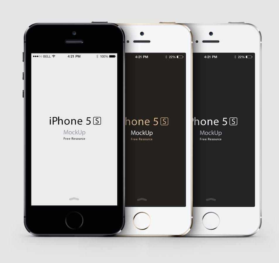 iPhone 5S Psd Vector Mockup