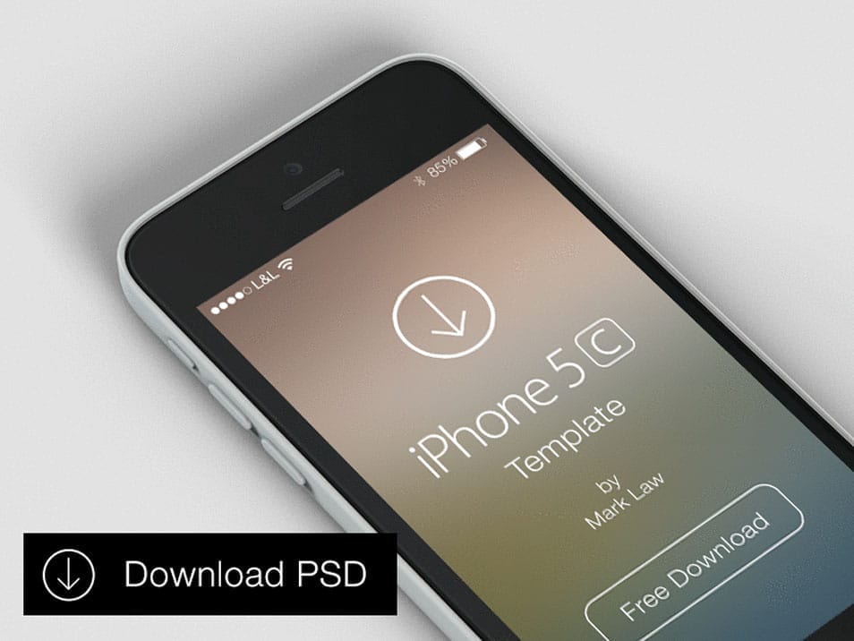 iPhone 5c Mockup Template