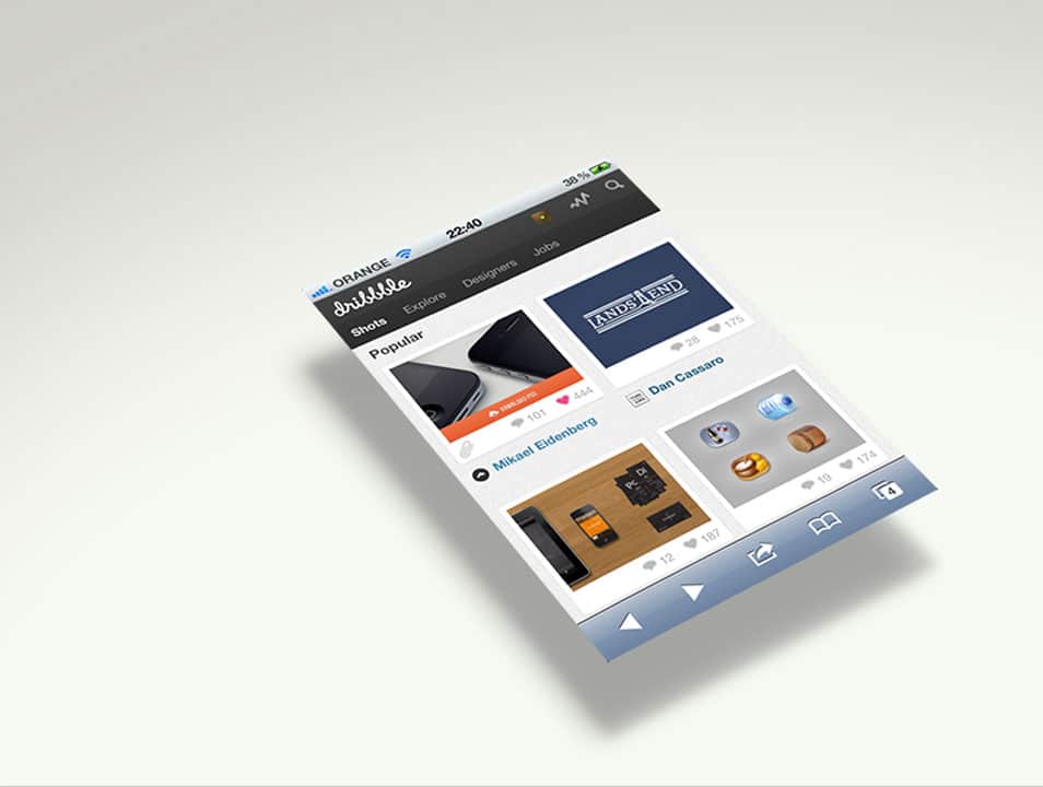 iPhone template Smart Object Mockup