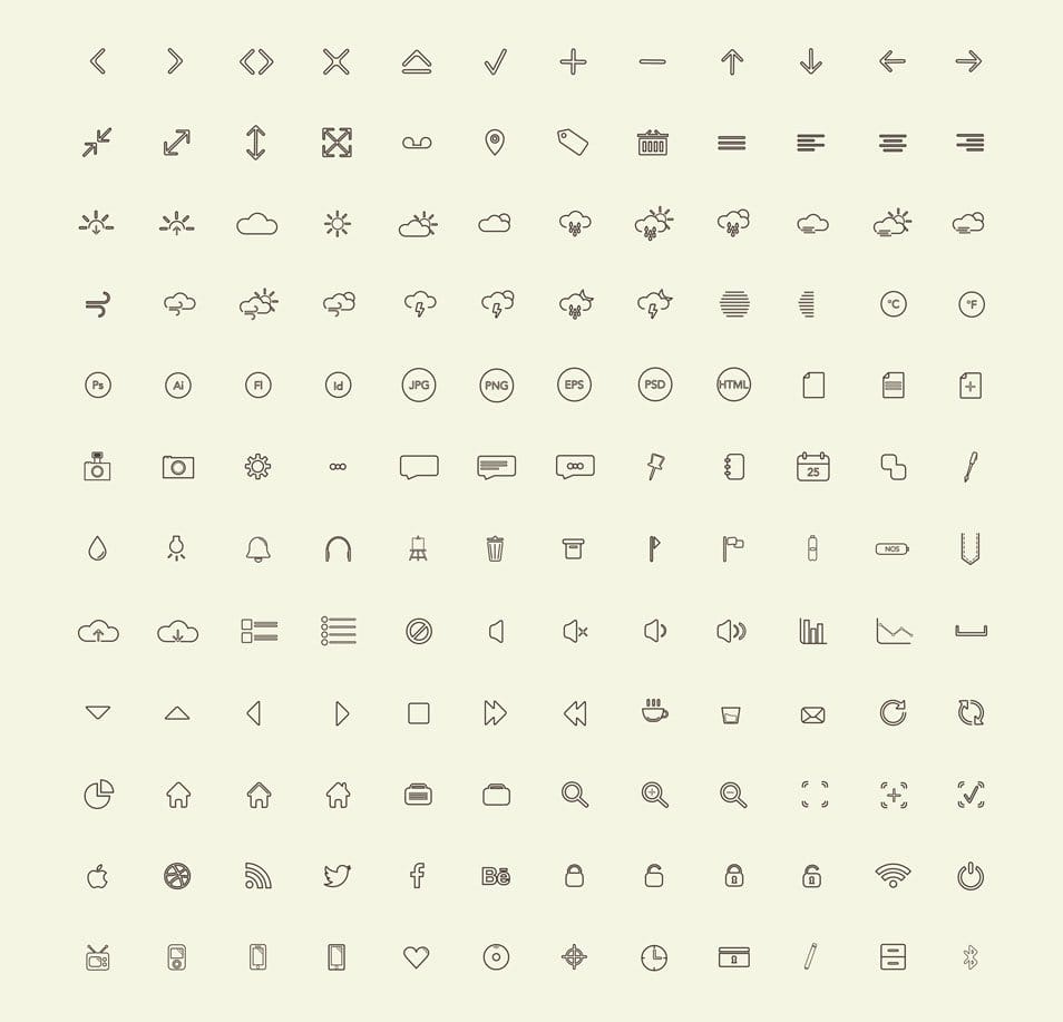 250+ Ultimate Collection of Free Line Icon Sets 94 144 Free Vector Icon Set