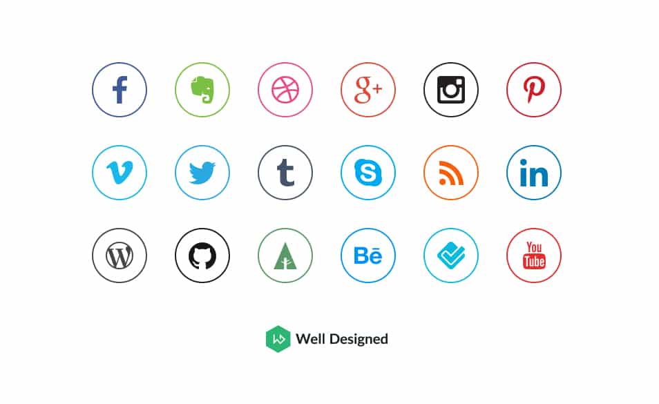 250+ Ultimate Collection of Free Line Icon Sets 111 20 Social Media Outline Icons