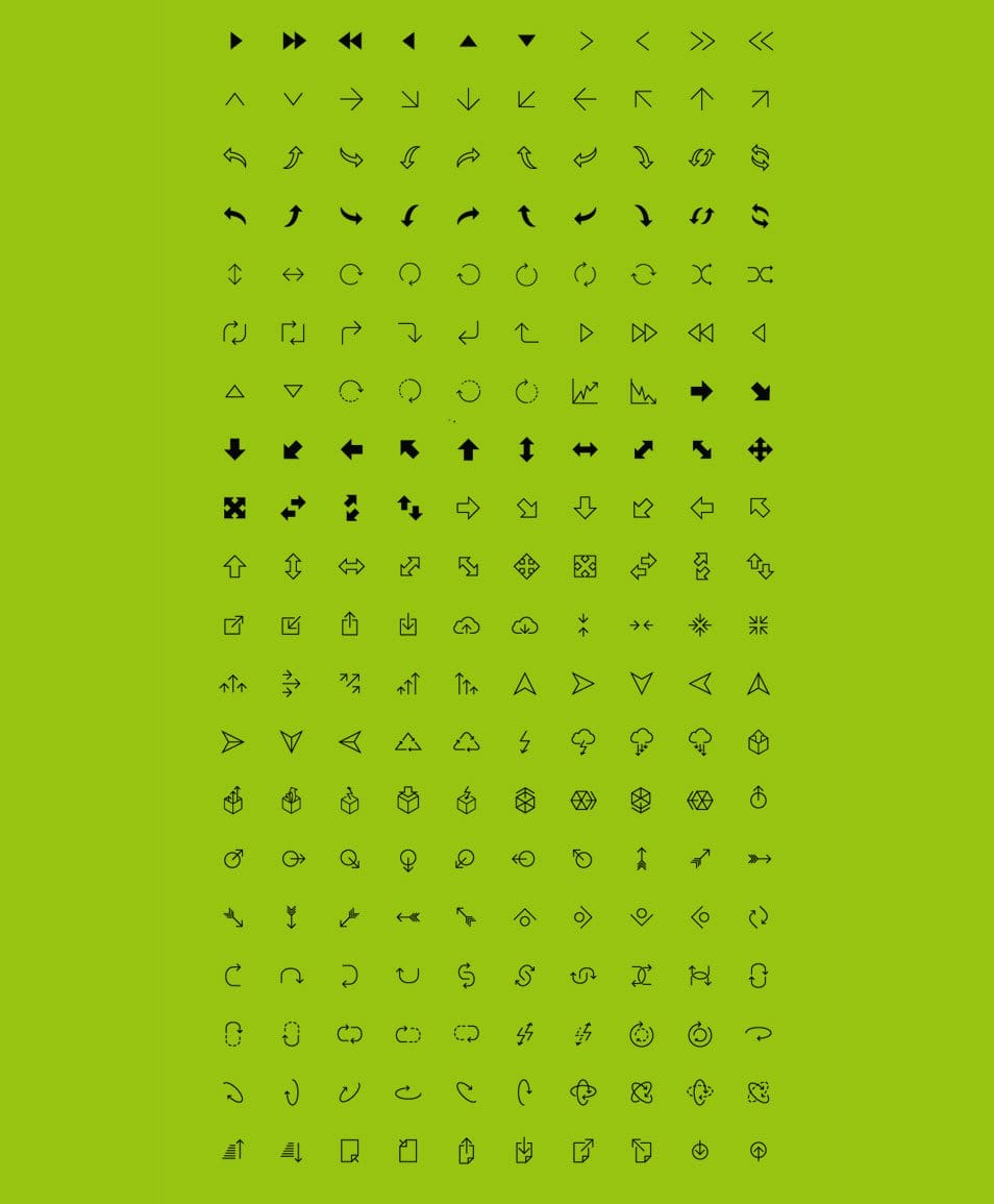 200 Free Vector Arrow Icons