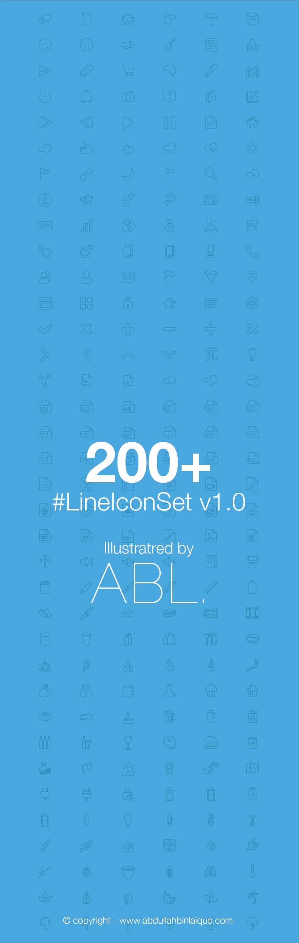 250+ Ultimate Collection of Free Line Icon Sets 87 200+ LineIconSet v1.0