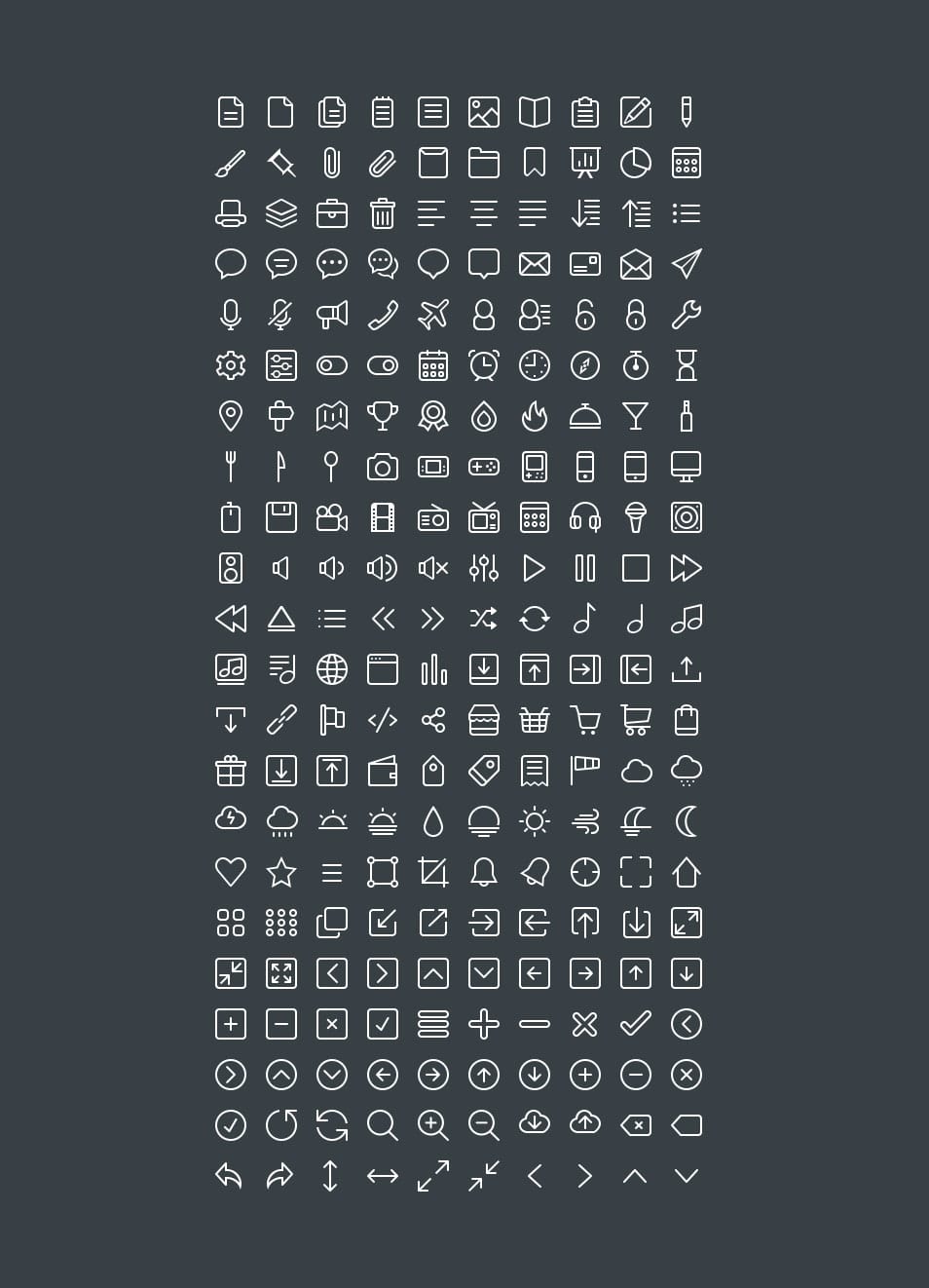 220 Free Line Icon Set