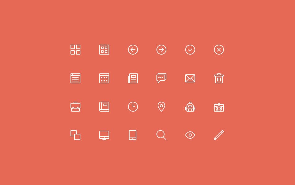 250+ Ultimate Collection of Free Line Icon Sets 91 24 Free Skinny Icons