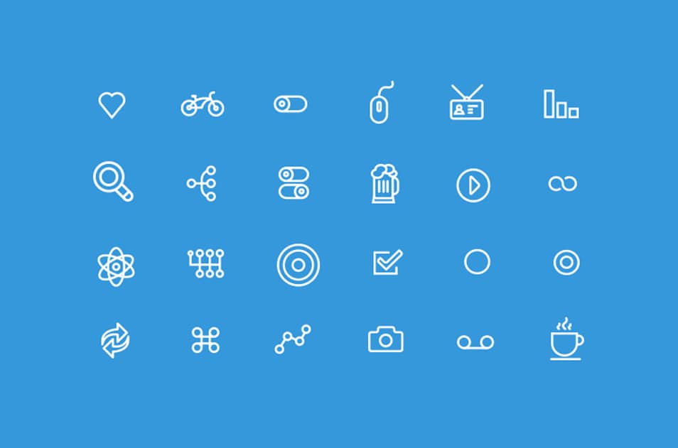 250+ Ultimate Collection of Free Line Icon Sets 47 24 Unique Web Icons