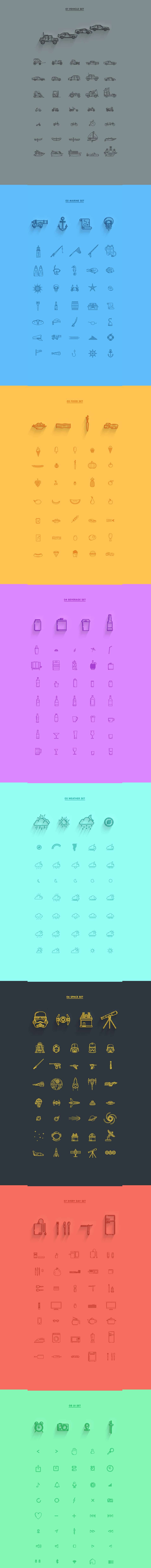 280 Vector Line Icons Pack
