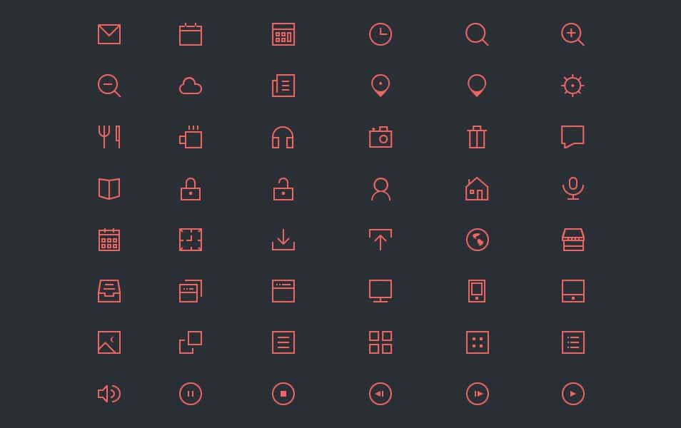 250+ Ultimate Collection of Free Line Icon Sets 22 48 Thin Icons