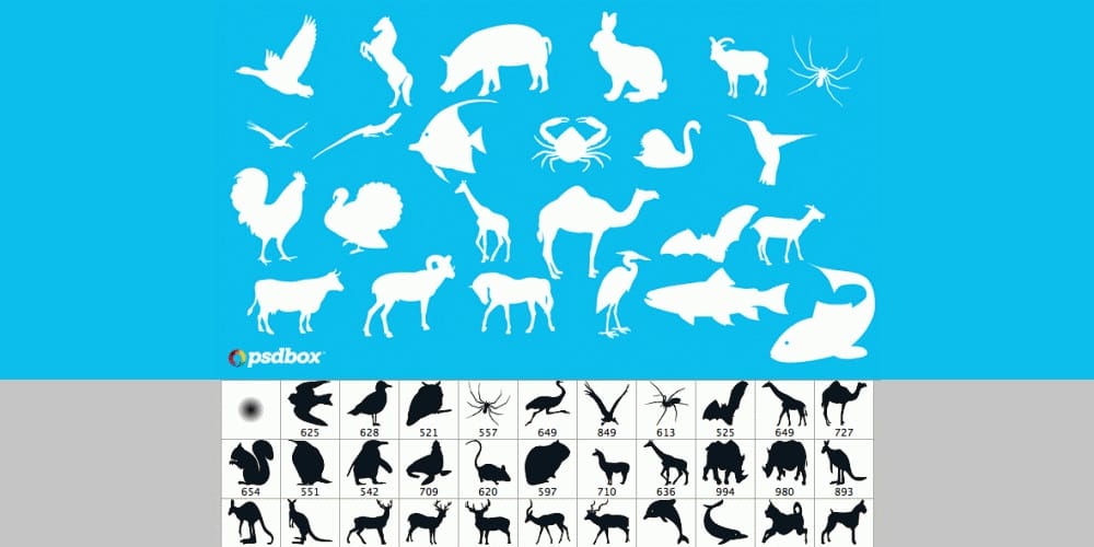 Collection of Best Photoshop Brushes 278 Animals Photoshop Brushes