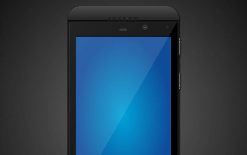 BlackBerry Z10 Mock-up PSD