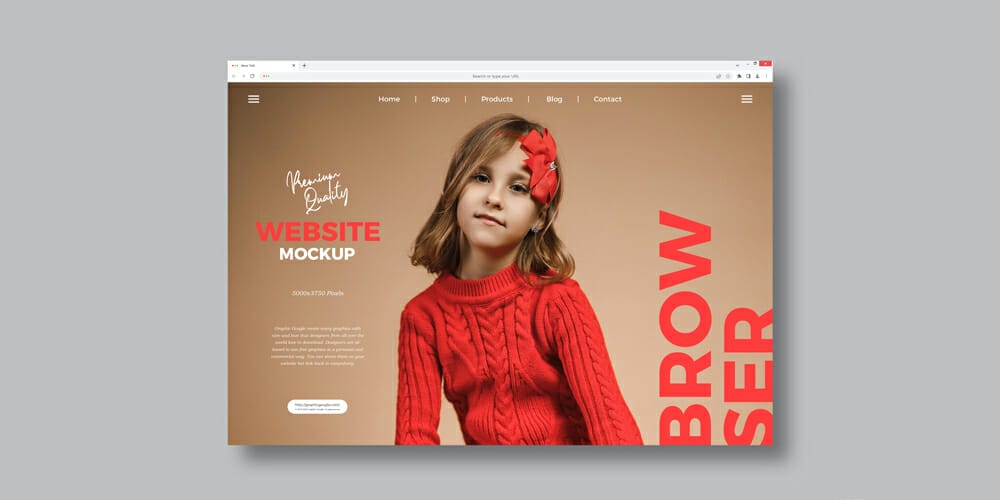 Browser Website Mockup