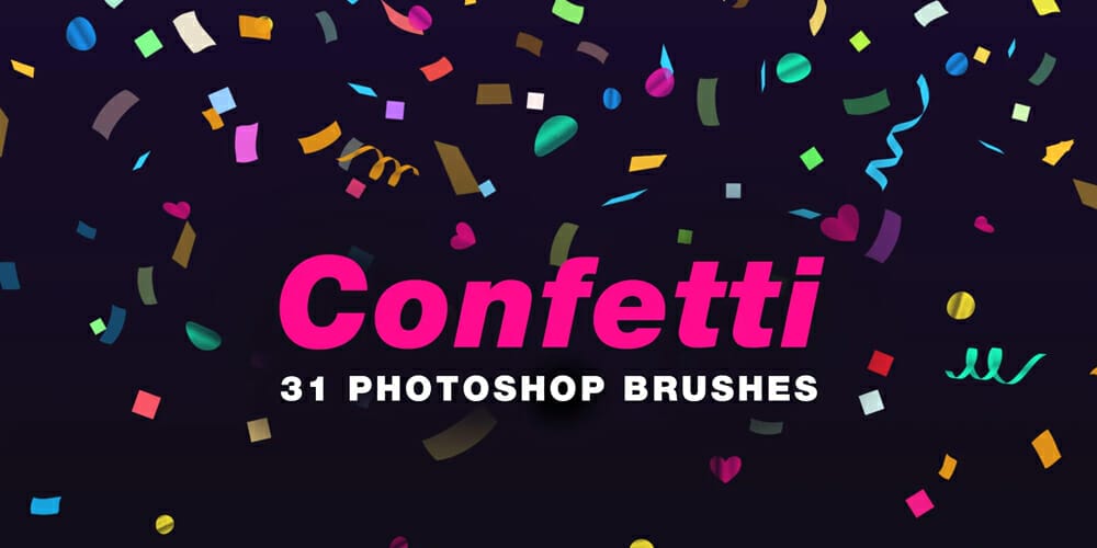 Collection of Best Photoshop Brushes 326 Confetti Photoshop Brushes
