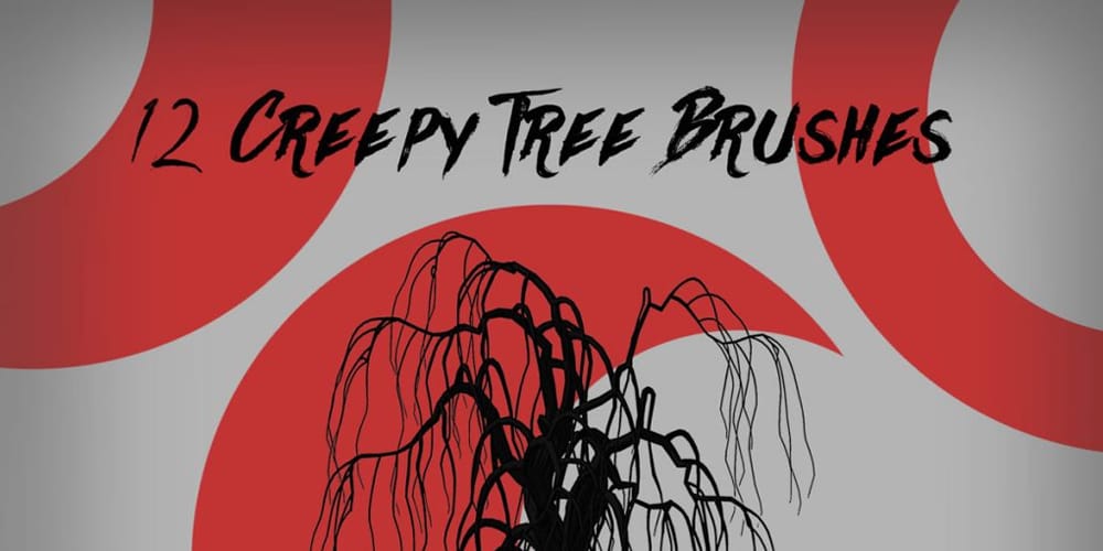 Collection of Best Photoshop Brushes 262 Creepy Tree Brushes