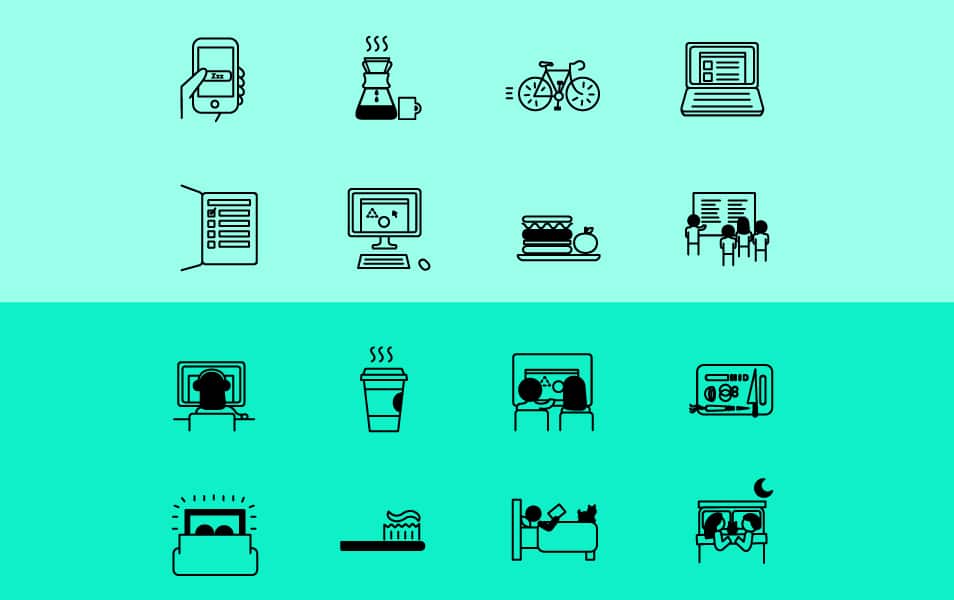 250+ Ultimate Collection of Free Line Icon Sets 151 Day in the Life Icon Set