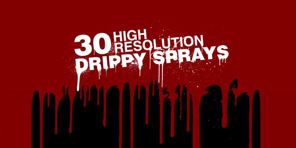 Collection of Best Photoshop Brushes 80 Drippy Sprays Photoshop Brushes