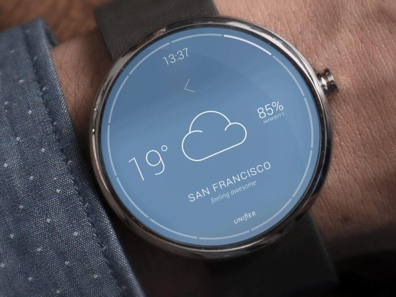 Droid Smartwatch Weather app