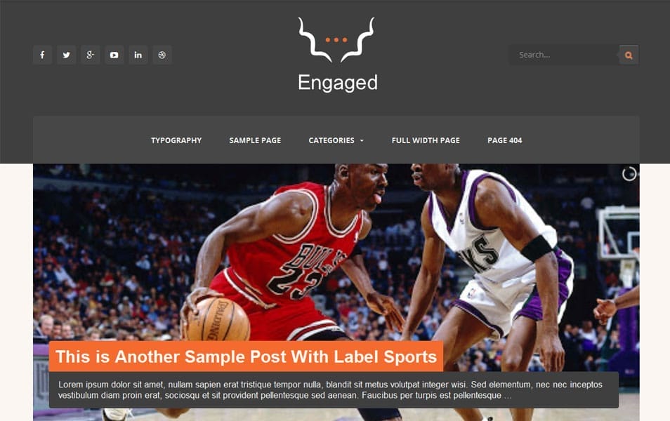 Engaged Responsive Magazine Blogger Template