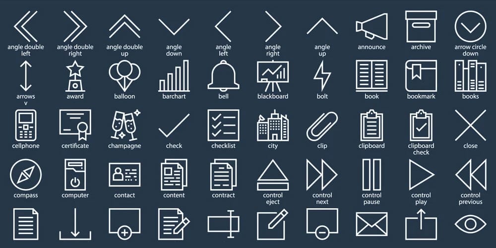 Latest Collection of Free SVG Icons & Illustrations 265 Essential Mixed Web Icons