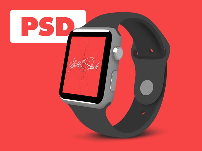 Flat Apple Watch Sport PSD