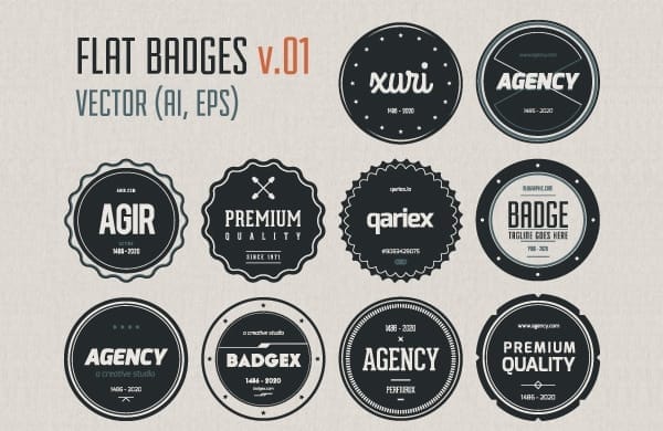 Flat Badges Vector