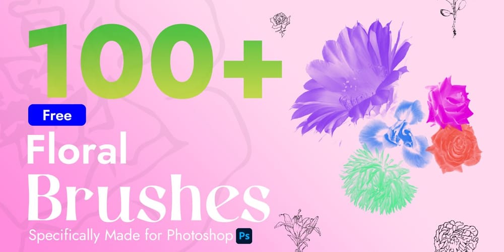 Collection of Best Photoshop Brushes 135 Floral Brushes for Photoshop