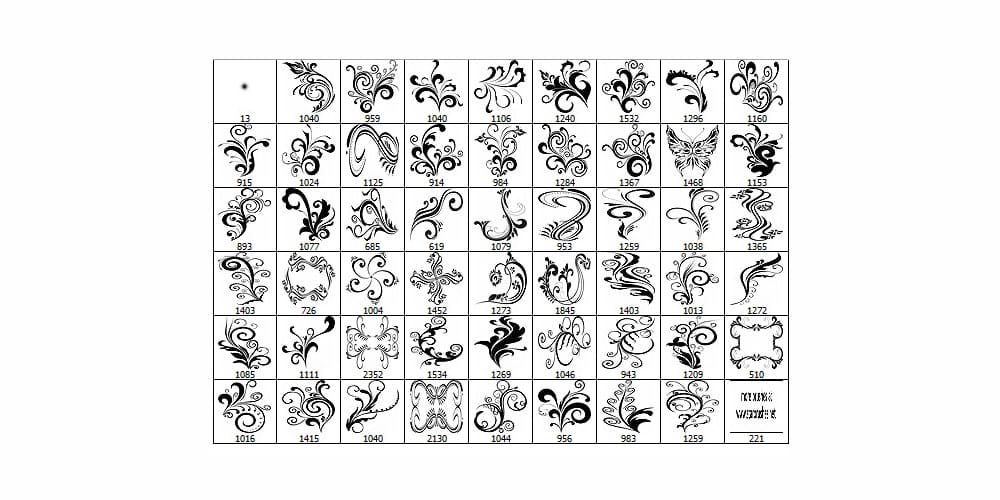 Collection of Best Photoshop Brushes 145 Floral Design Photoshop Brushes