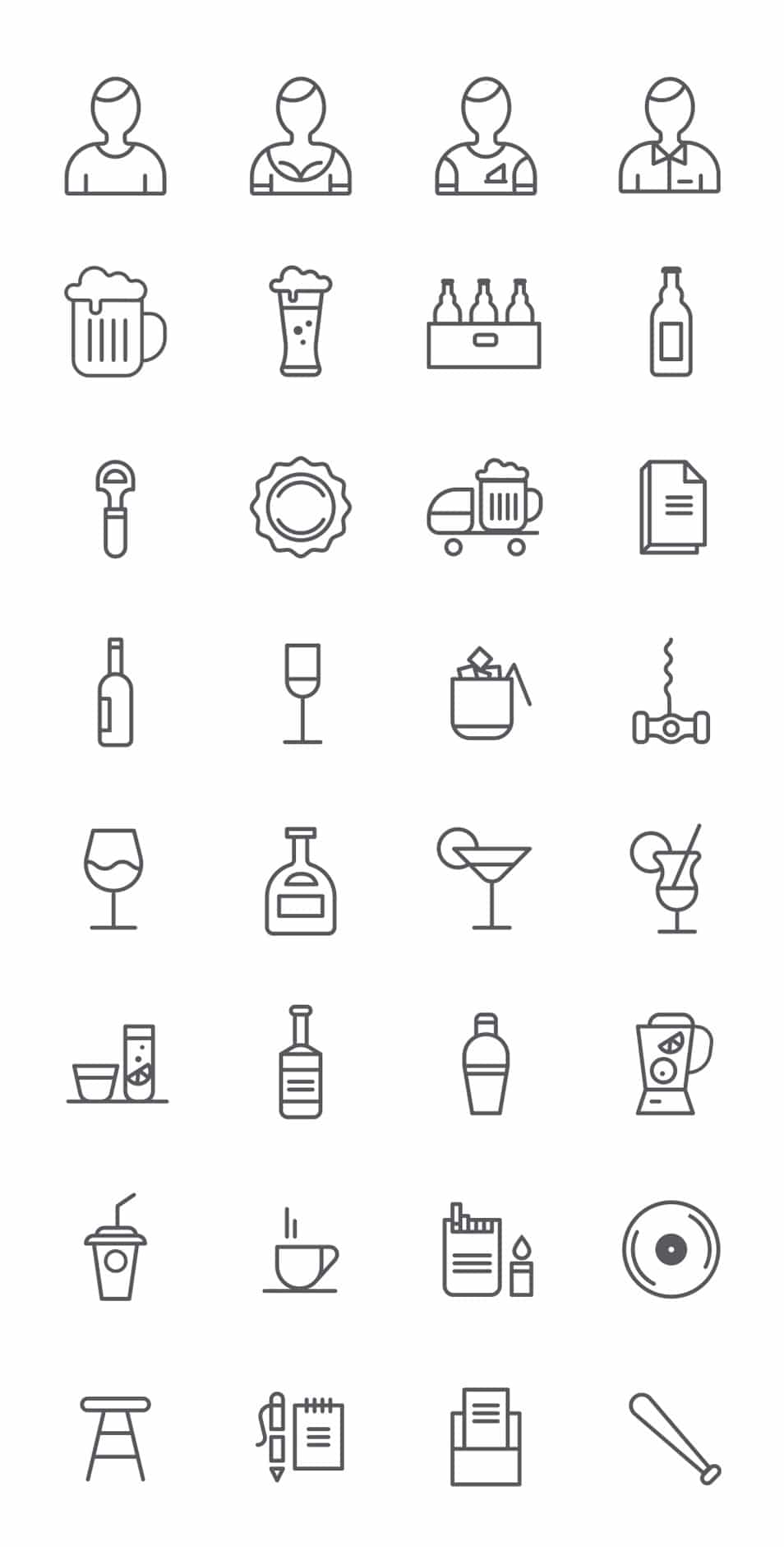 250+ Ultimate Collection of Free Line Icon Sets 182 Free Bar Icons